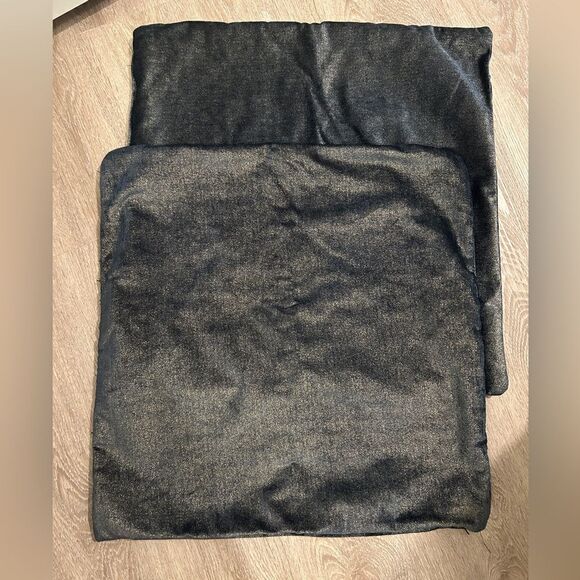 Blue Gold Pillow Shams Zipper 22” Set of 2 - Picture 1 of 5